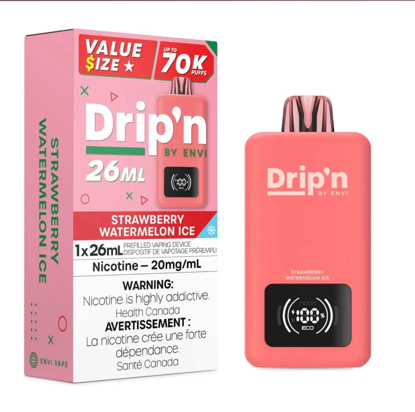 Drip’n 70K- STRAWBERRY WATERMELON ICE