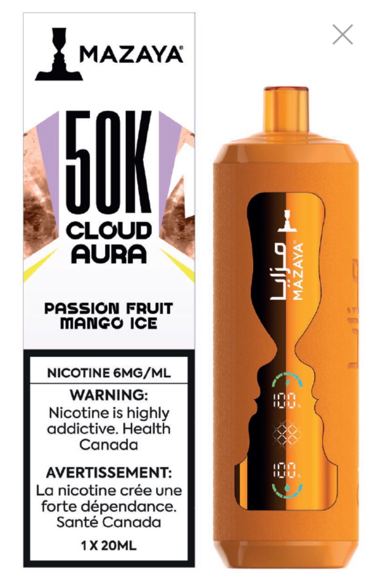 Mazaya 50K- PASSION FRUIT MANGO ICE