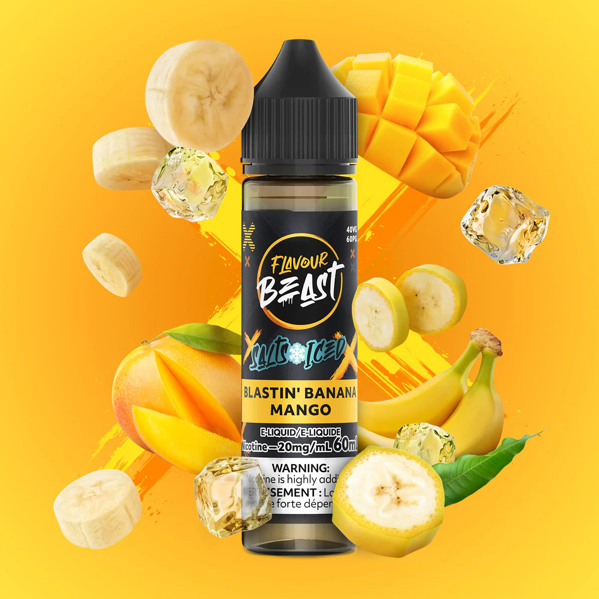 FLAVOUR BEAST 60ML - BLASTIN BANANA MANGO ICE