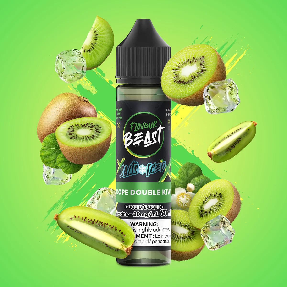 FLAVOUR BEAST 60ML - DOPE DOUBLE APPLE ICE