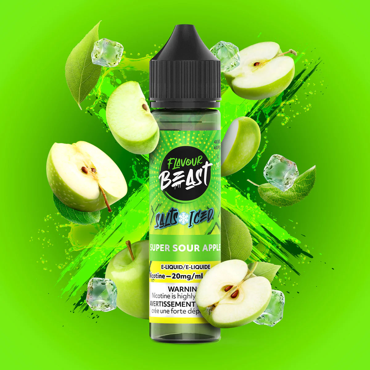 FLAVOUR BEAST 60ML - SUPER SOUR APPLE ICE