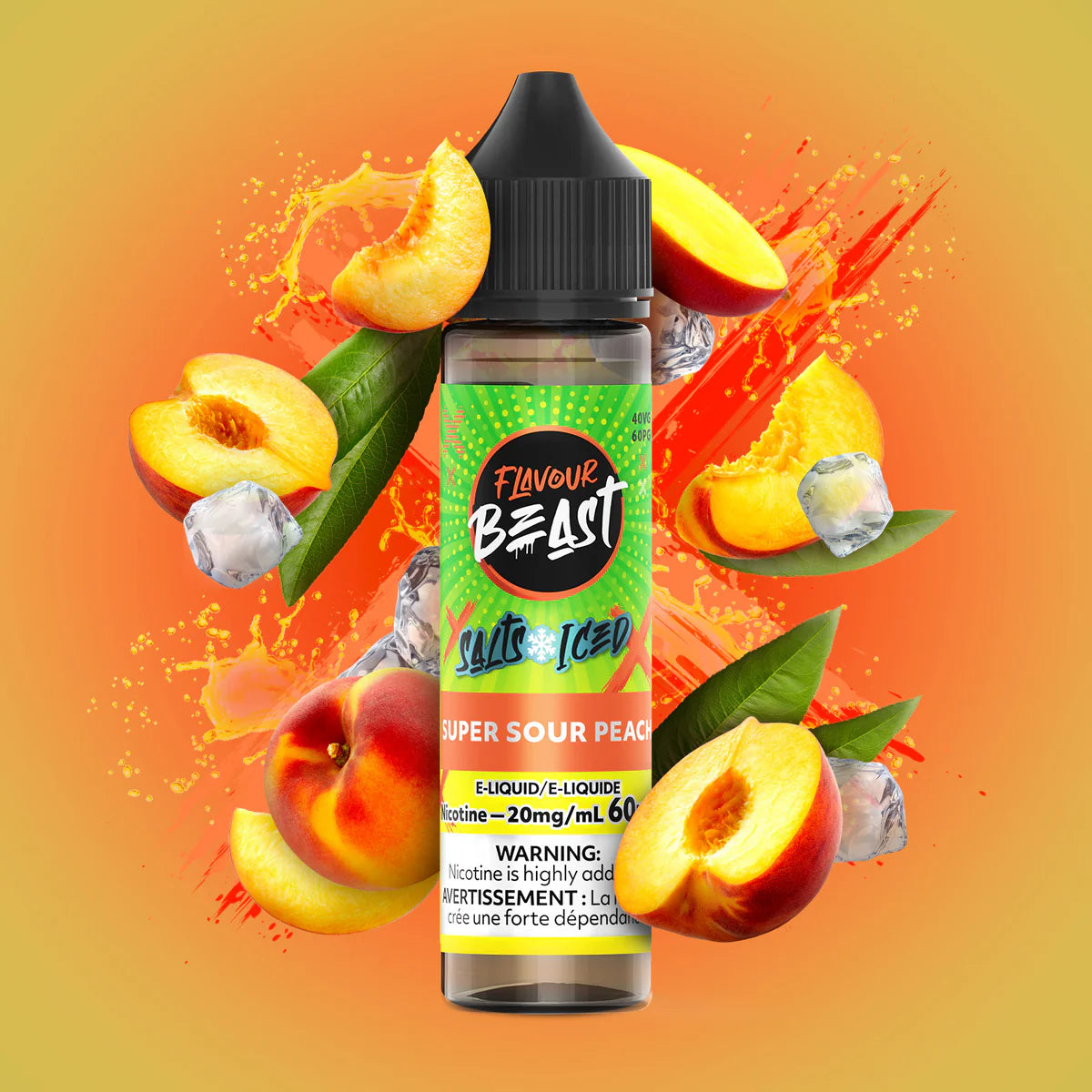 FLAVOUR BEAST 60ML - SUPER SOUR PEACH
