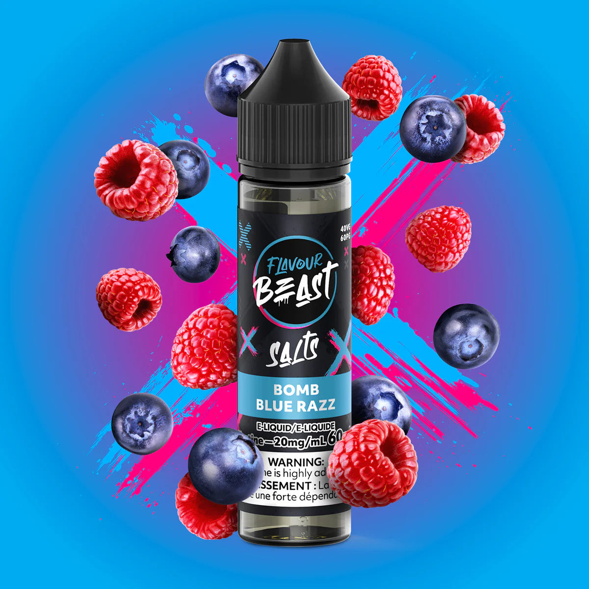 FLAVOUR BEAST 60ML - BOMB BLUE RAZZ