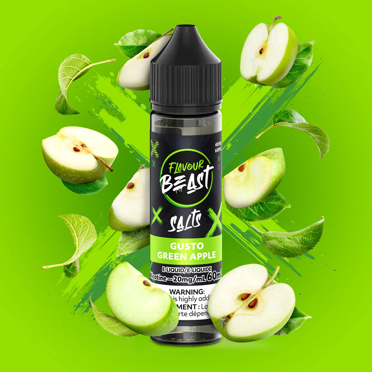 FLAVOUR BEAST 60ML - GUSTO GREEN APPLE