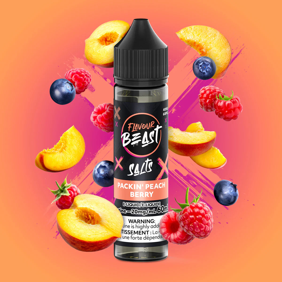 FLAVOUR BEAST 60ML - PACKIN PEACH BERRY