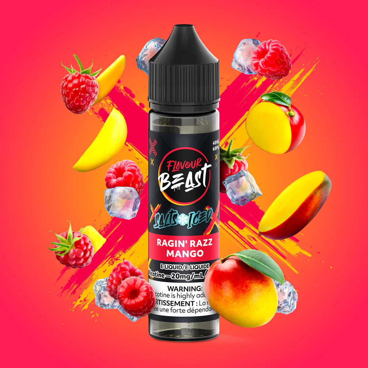 FLAVOUR BEAST 60ML - RAGIN RAZZ MANGO ICE