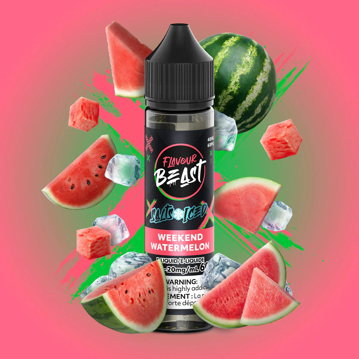 FLAVOUR BEAST 60ML - WEEKEND WATERMELON ICE