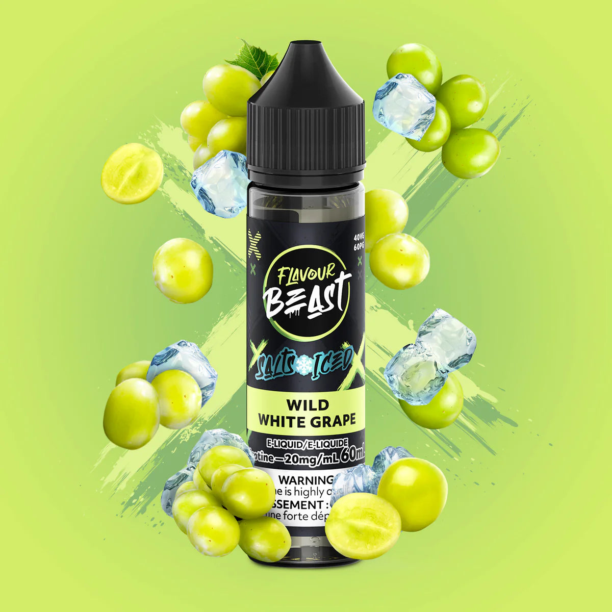 FLAVOUR BEAST 60ML - WILD WHITE GRAPE ICE