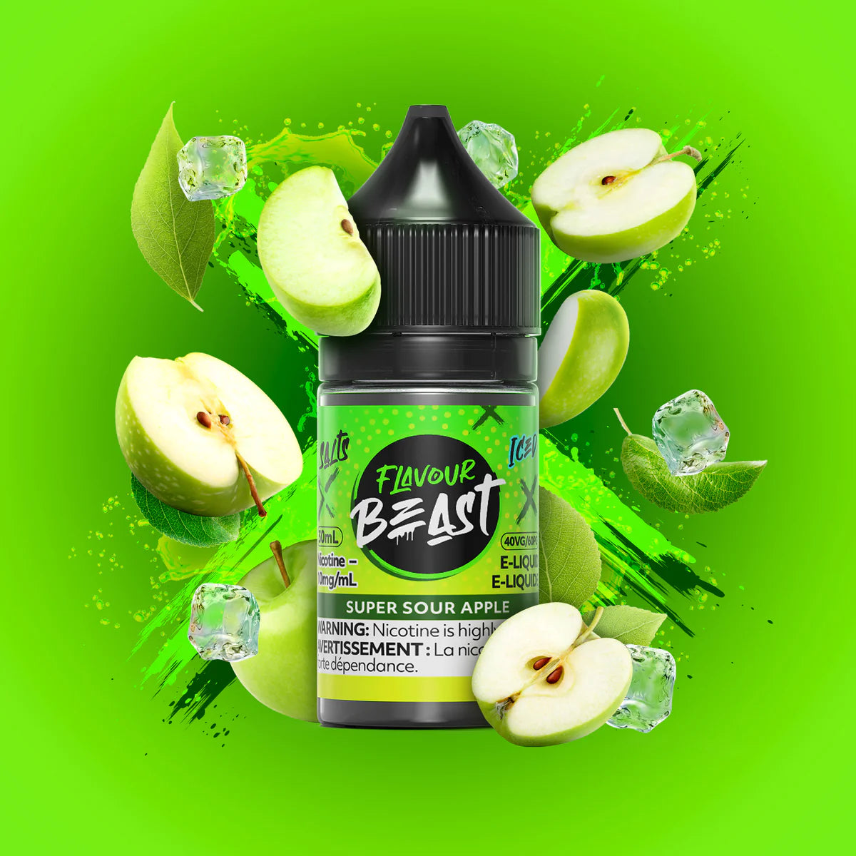 FLAVOUR BEAST 30ML - SUPER SOUR APPLE ICE