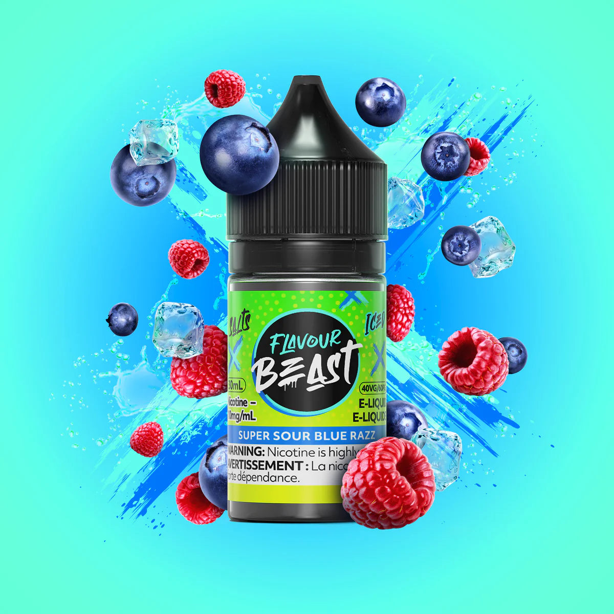 FLAVOUR BEAST 30ML - SUPER SOUR BLUE RAZZ