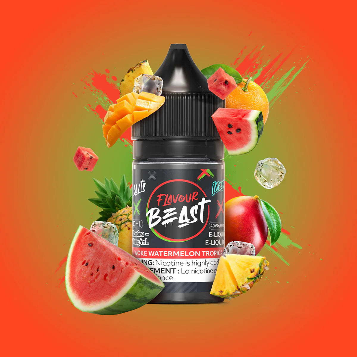 FLAVOUR BEAST 30ML - WOKE WATERMELON TROPICAL ICE