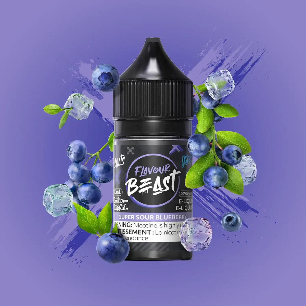 FLAVOUR BEAST 30ML - SUPER SOUR BLUEBERRY ICE