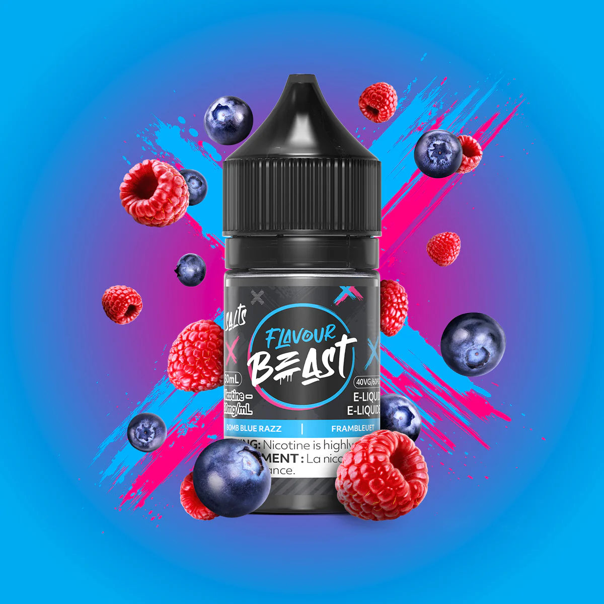FLAVOUR BEAST 30ML - BOMB BLUE RAZZ