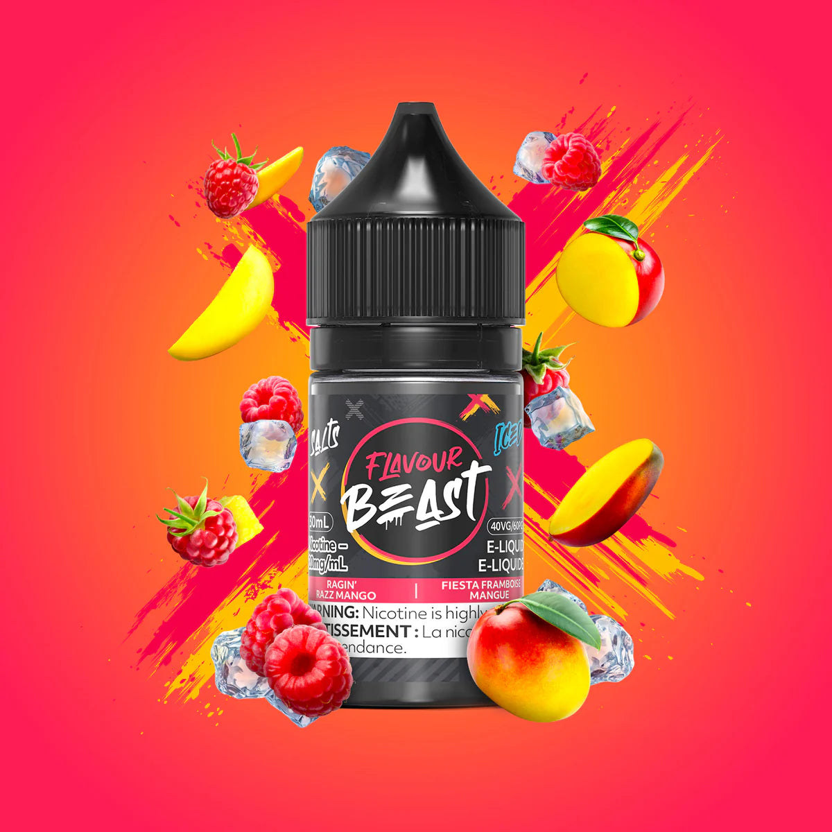 FLAVOUR BEAST 30ML - RAGIN RAZZ MANGO ICE