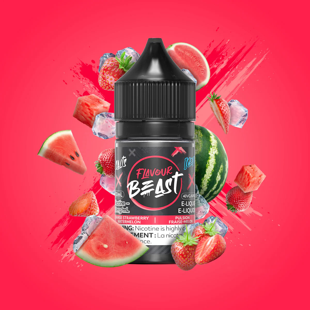 FLAVOUR BEAST 30ML - SAVAGE STRAWBERRY WATERMELON ICE
