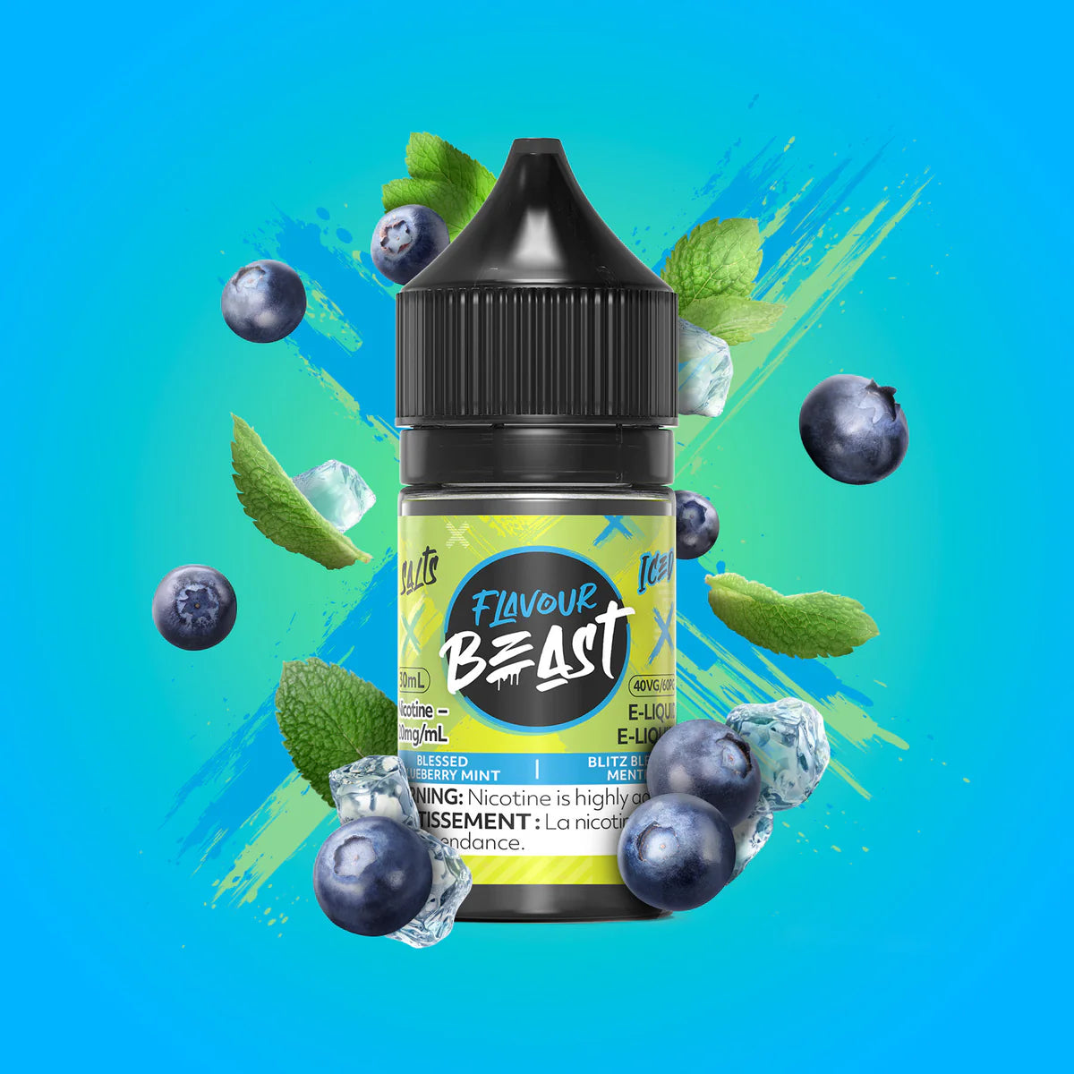 FLAVOUR BEAST 30ML - BLESSED BLUEBERRY MINT