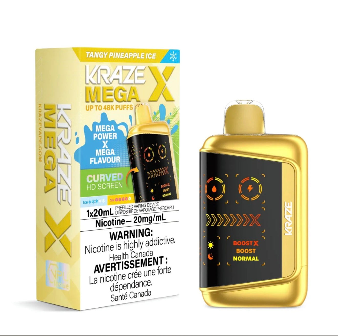 KRAZE 50K-  TANGY PINEAPPLE ICE