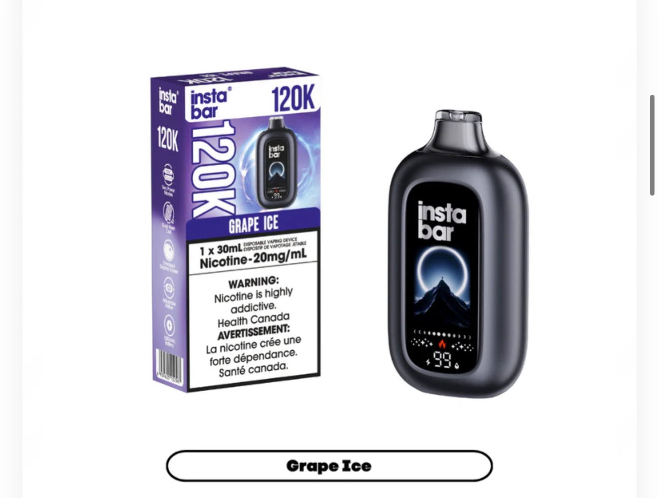 instabar 120K- GRAPE ICE