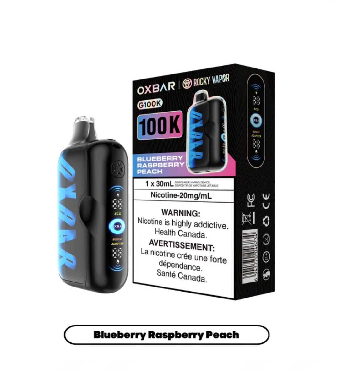 OXBAR 100K- BLUERAZZ PEACH