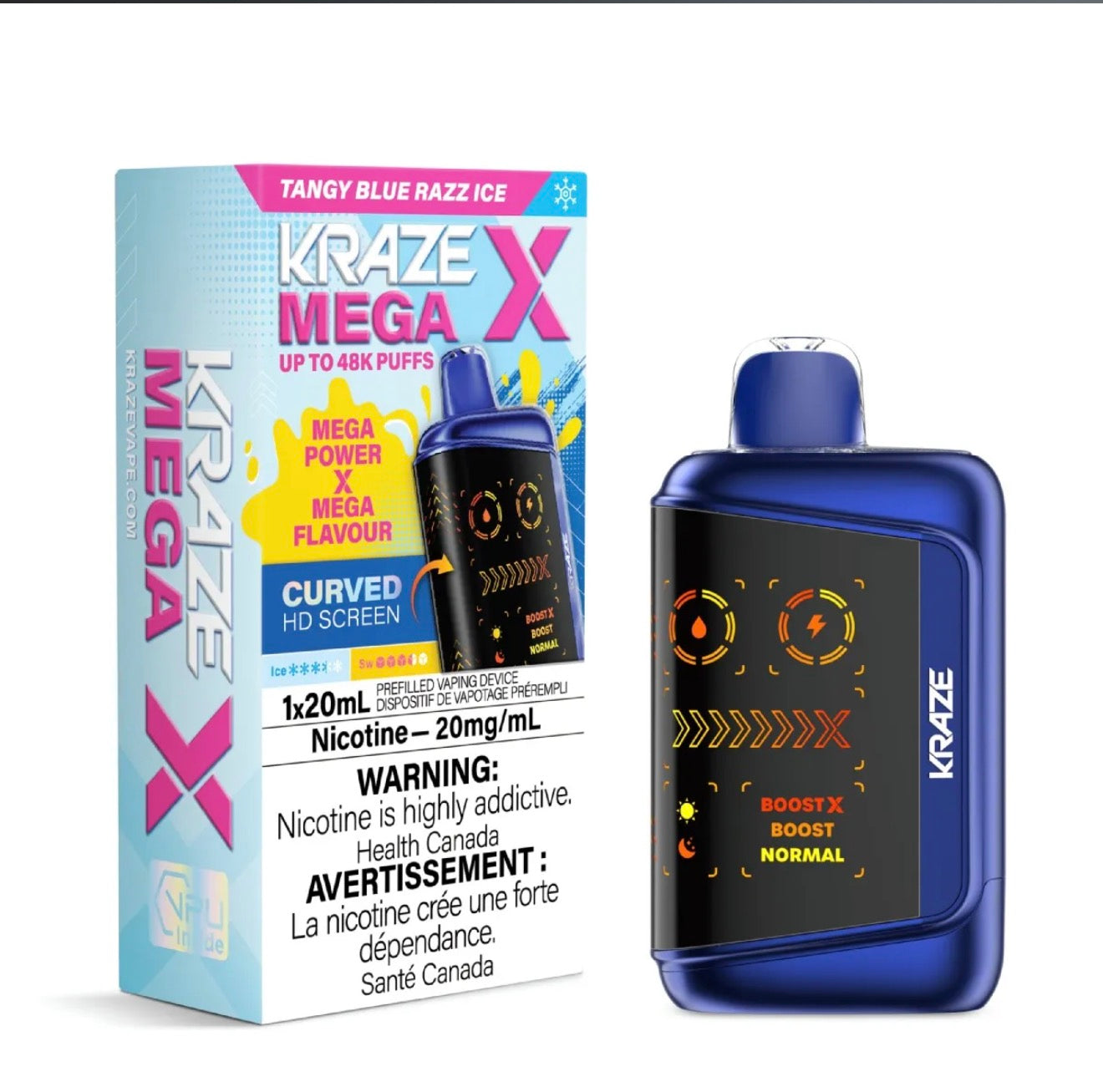 KRAZE 50K- TANGY BLUE RAZZ ICE