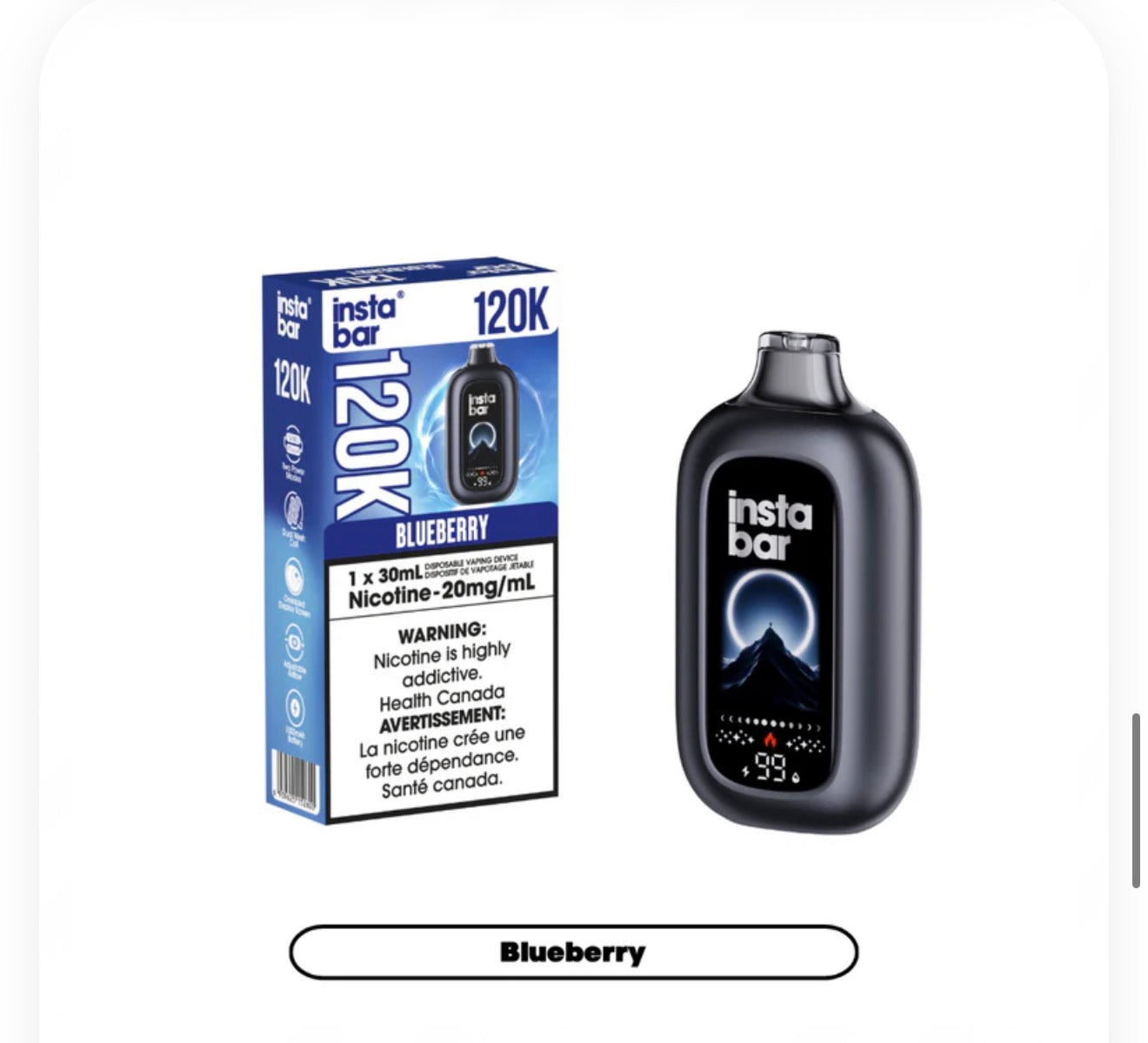 instabar 120K-BLUEBERRY