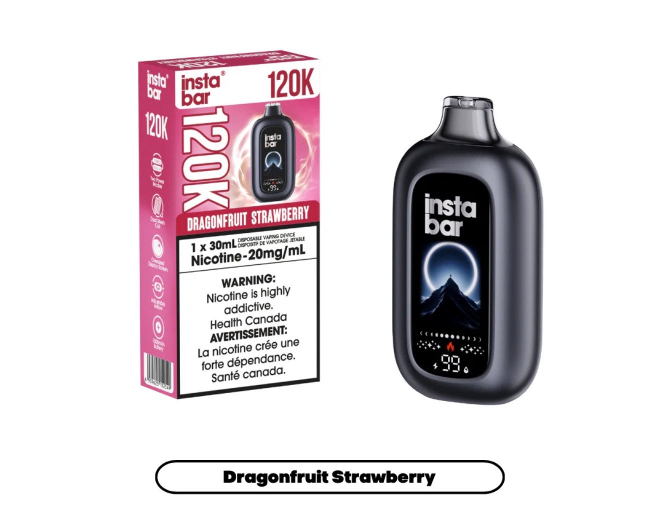 Insta bar 120K-Dragonfruit strawberry
