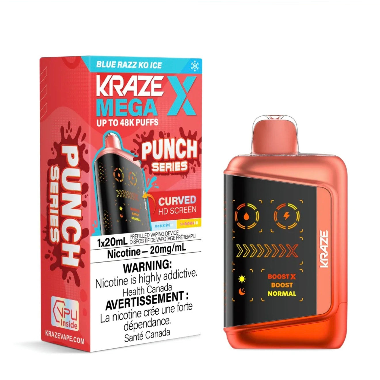 KRAZE MEGA 50K- BLUE RAZZ KO ICE