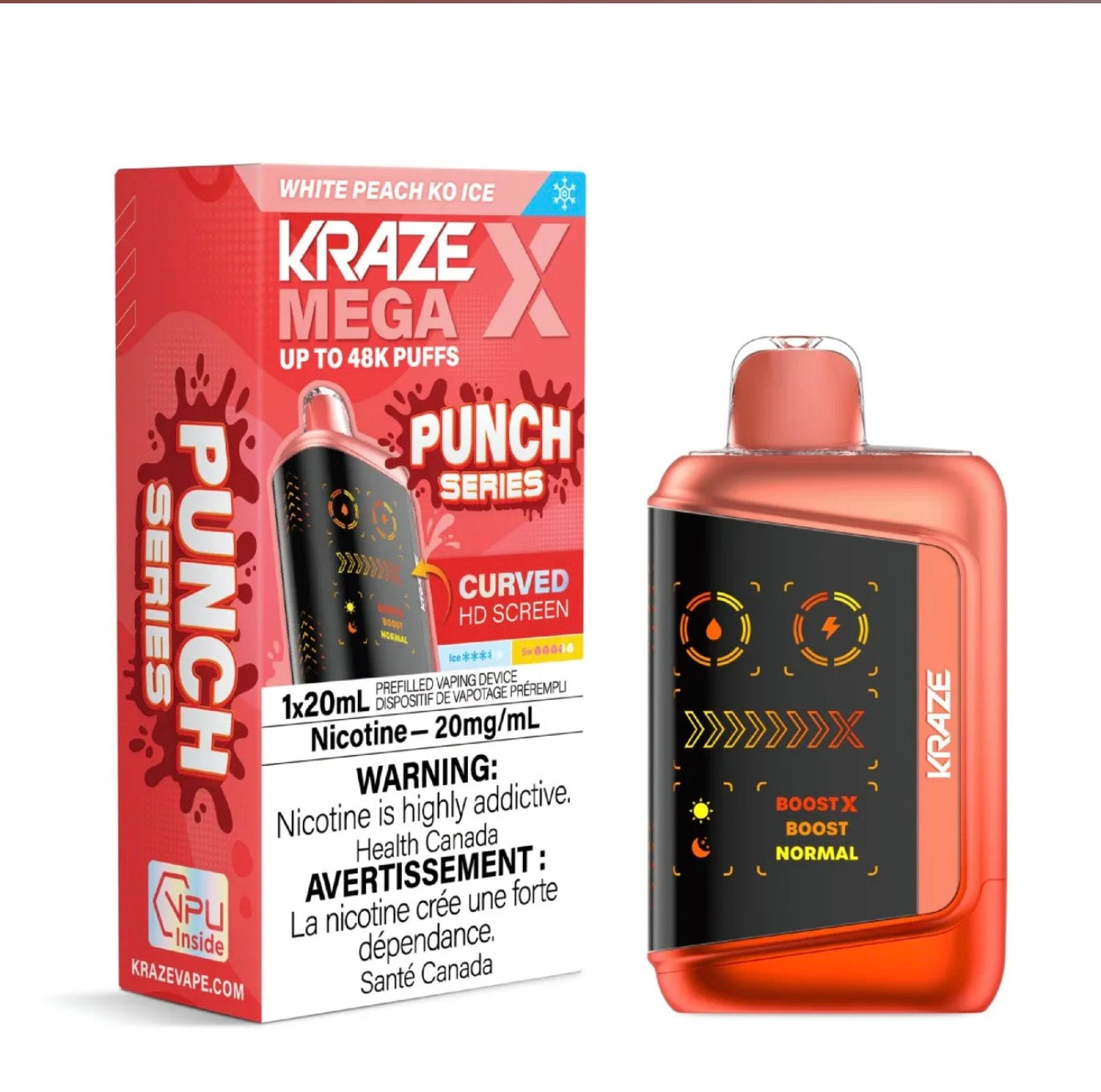 KRAZE 50K- WHITE PEACH KO ICE