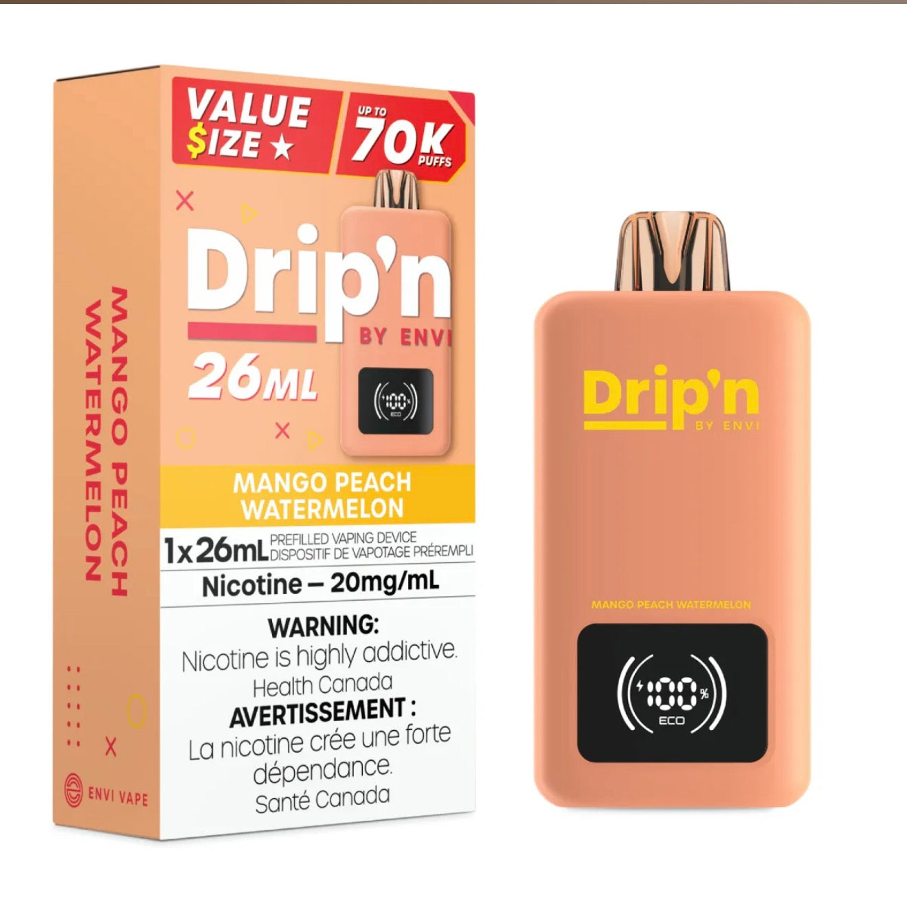 Drip’n 70K- MANGO PEACH WATERMELON