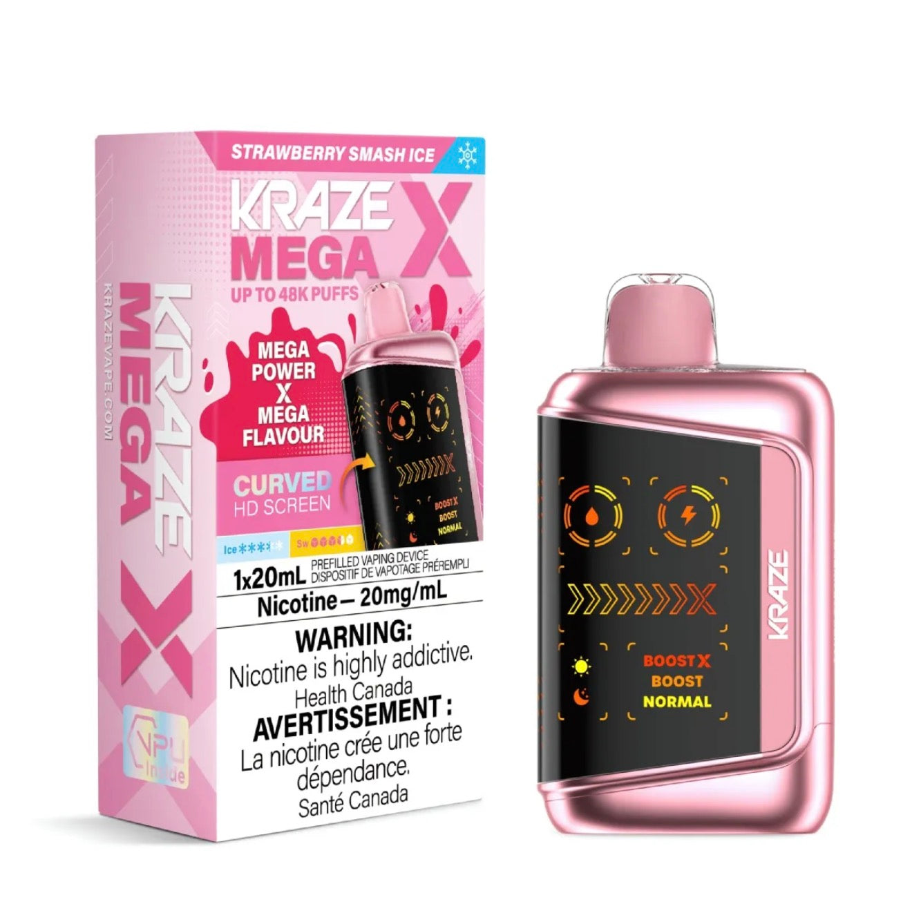 KRAZE 50K- STRAWBERRY SMASH ICE