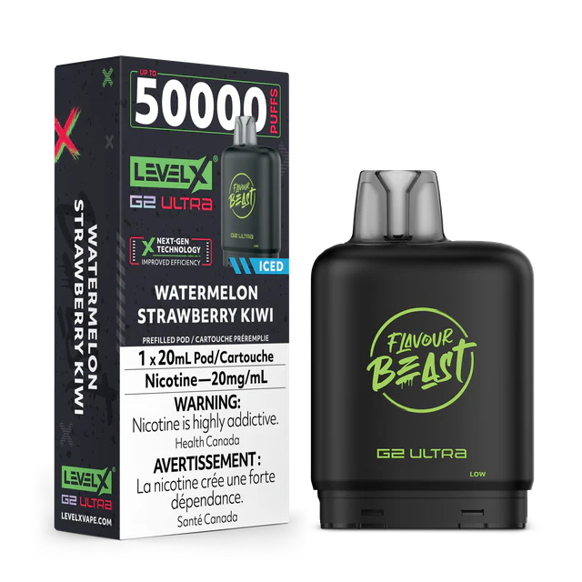 FLAVOUR BEAST G2 ULTRA POD 50K - WATERMELON STRAWBERRY KIWI ICE