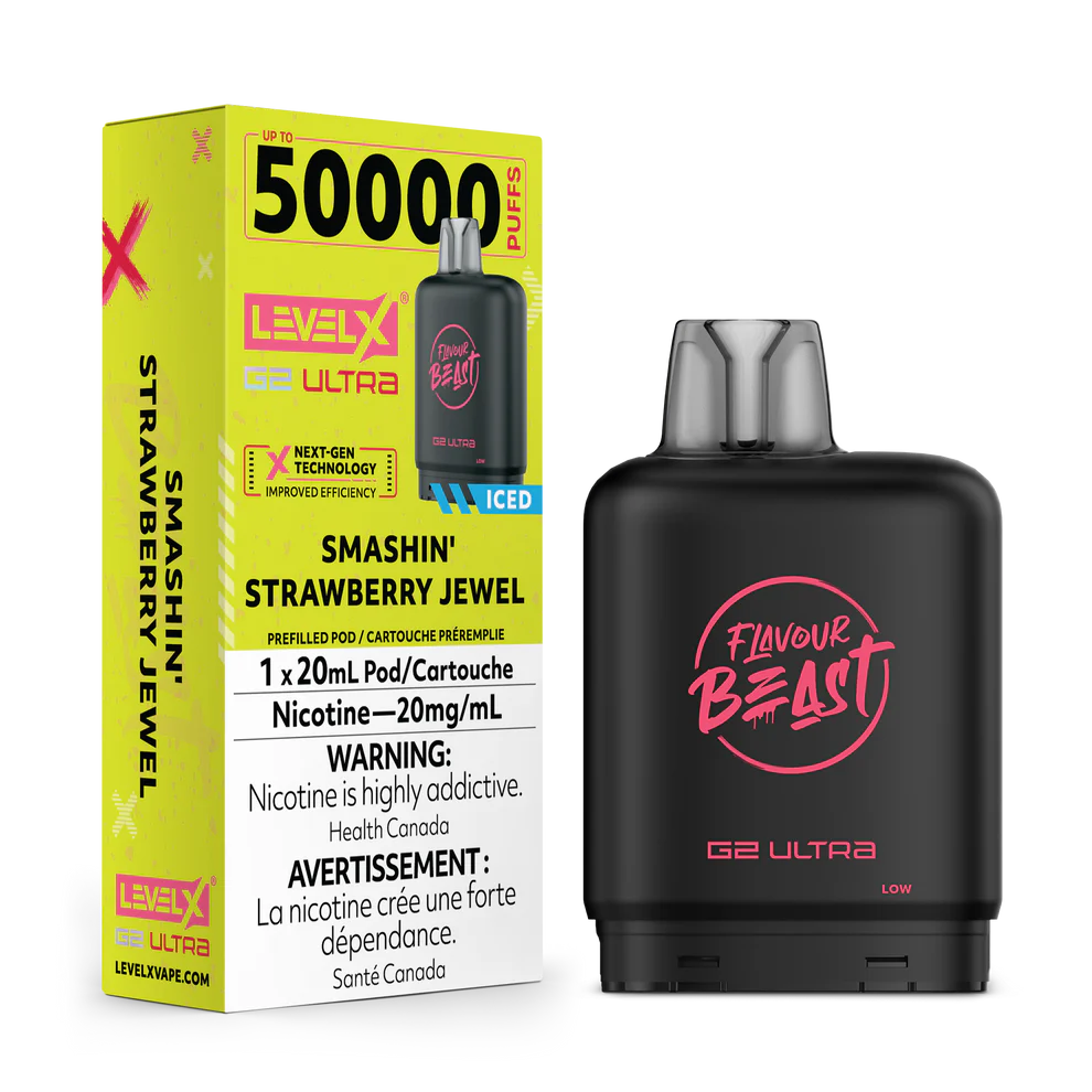 FLAVOUR BEAST G2 ULTRA POD 50K - SMASHIN STRAWBERRY JEWEL