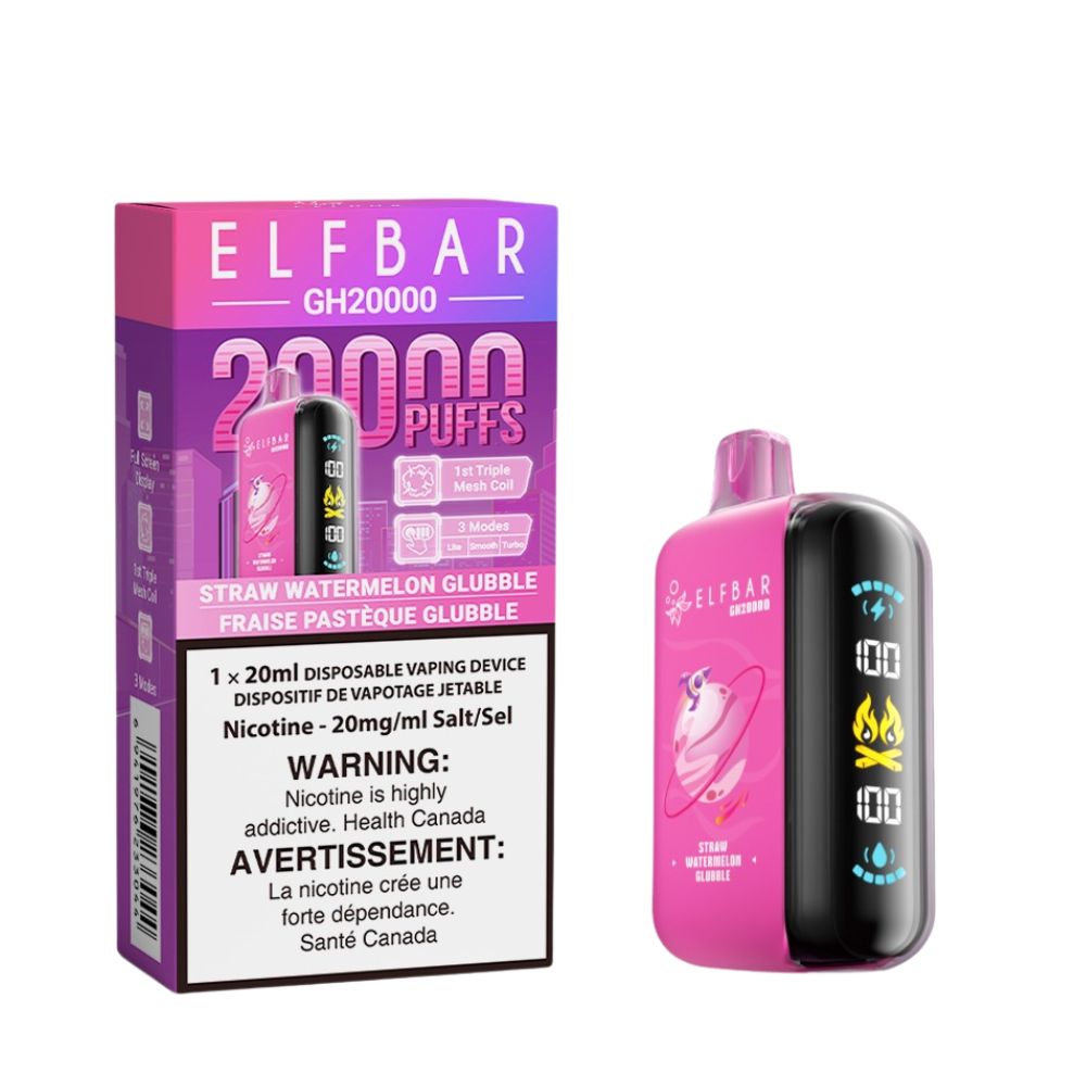 ELF BAR 20K - STRAW WATERMELON GLUBBLE