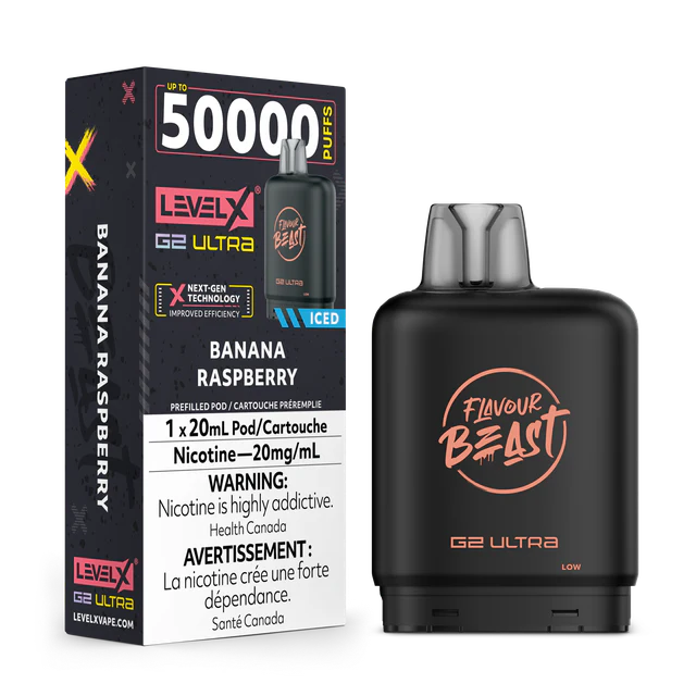 FLAVOUR  BEAST G2 ULTRA POD 50K - BANANA RASBERRY