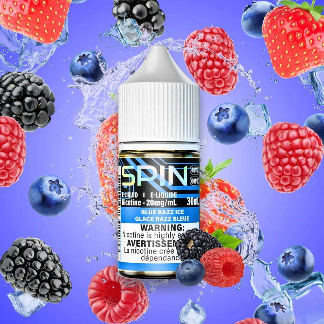 SPIN E-LIQUID - BLUE RAZZ ICE