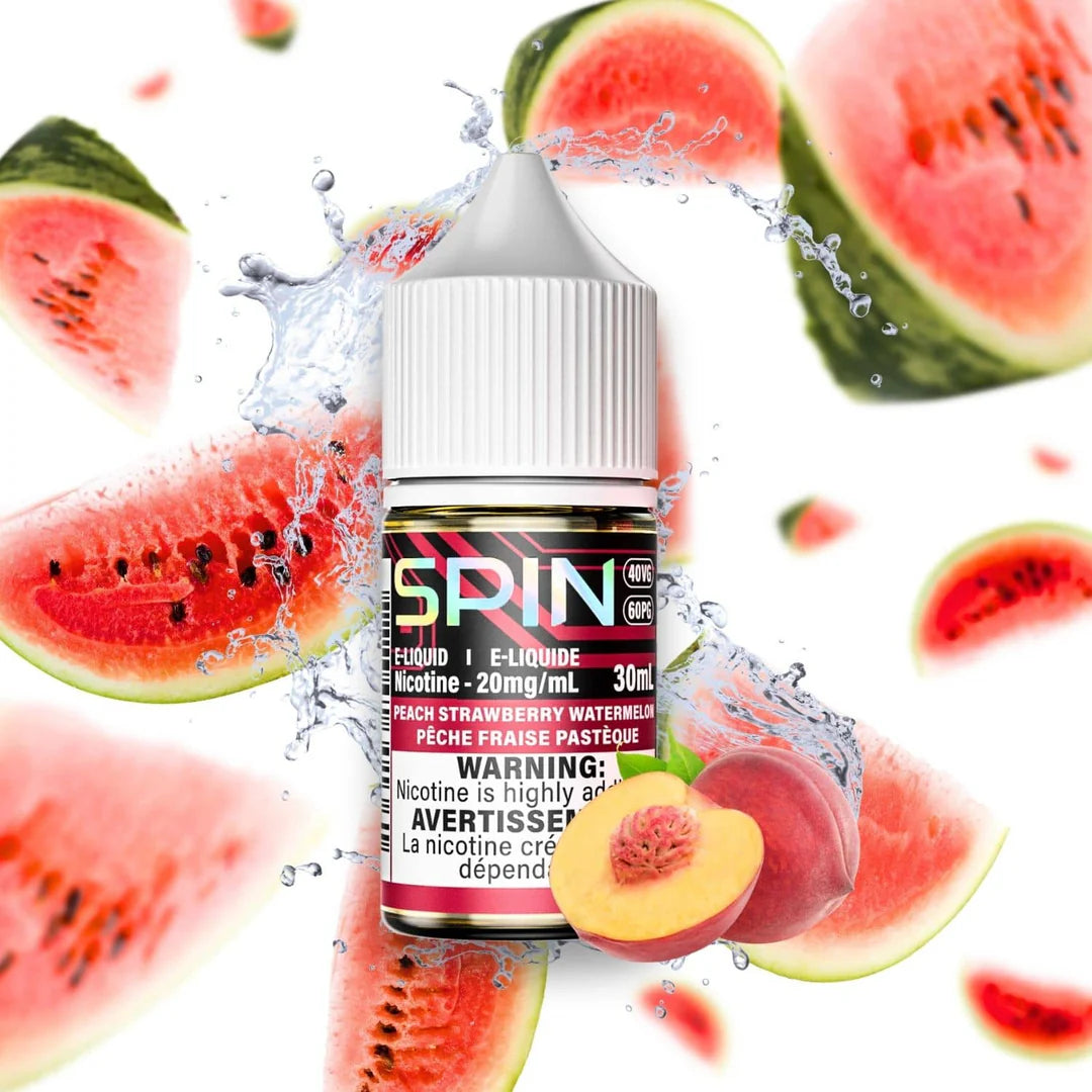 SPIN E-LIQUID - PEACH STRAWBERRY WATERMELON